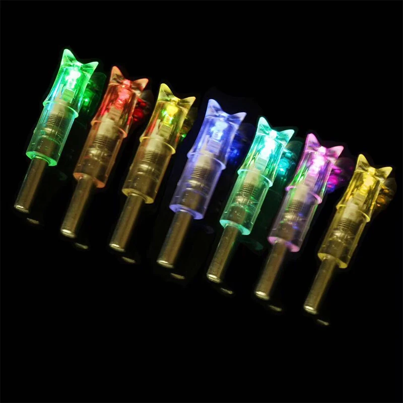 Archery Arrow LED Lighted Nocks Automatic Knocks Tail for ID7.6mm/0.299 Inch Aluminum Carbon Shaft Crossbow Bolts 6PCS