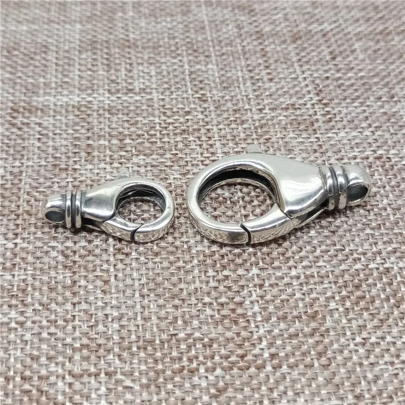 925 Sterling Silver Oxidized Classic Lobster Claw Clasp for Bracelet Necklace