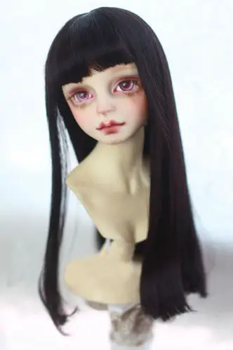 New Dark Purple/Pale golden/Pale pink/Spray blue Air bangs Pear flower head wig 1/3 22-24cm 1/4 17.5-19.5cm BJD SD MSD Doll Wig