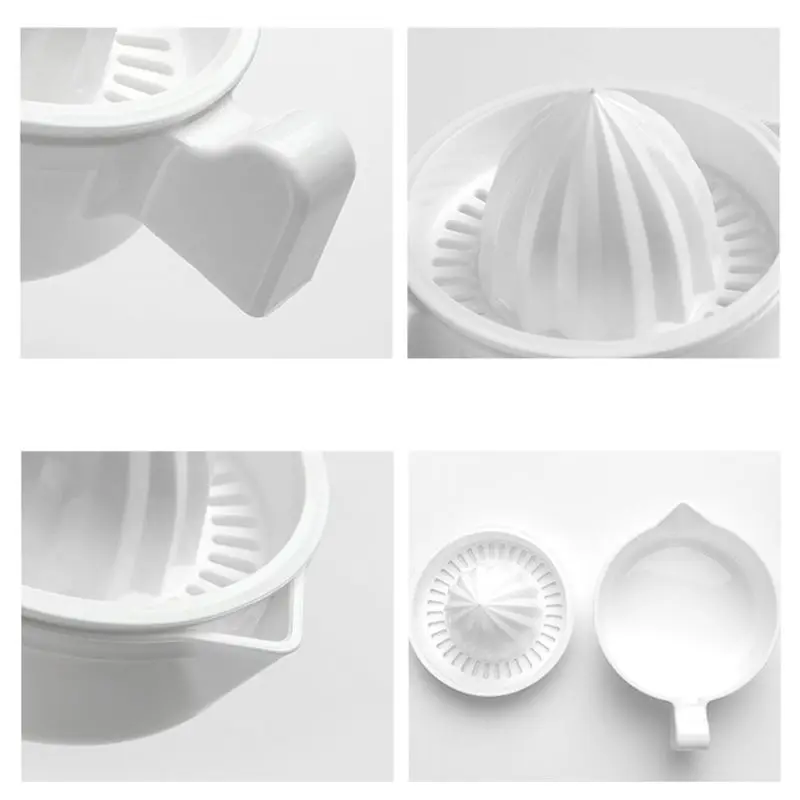 Mini Kunststoff Doppel Schicht Haushalt Citrus Entsafter Orange Lemon Fruit Squeezer Tasse Mit Gießen Auslauf Tragbare Küche