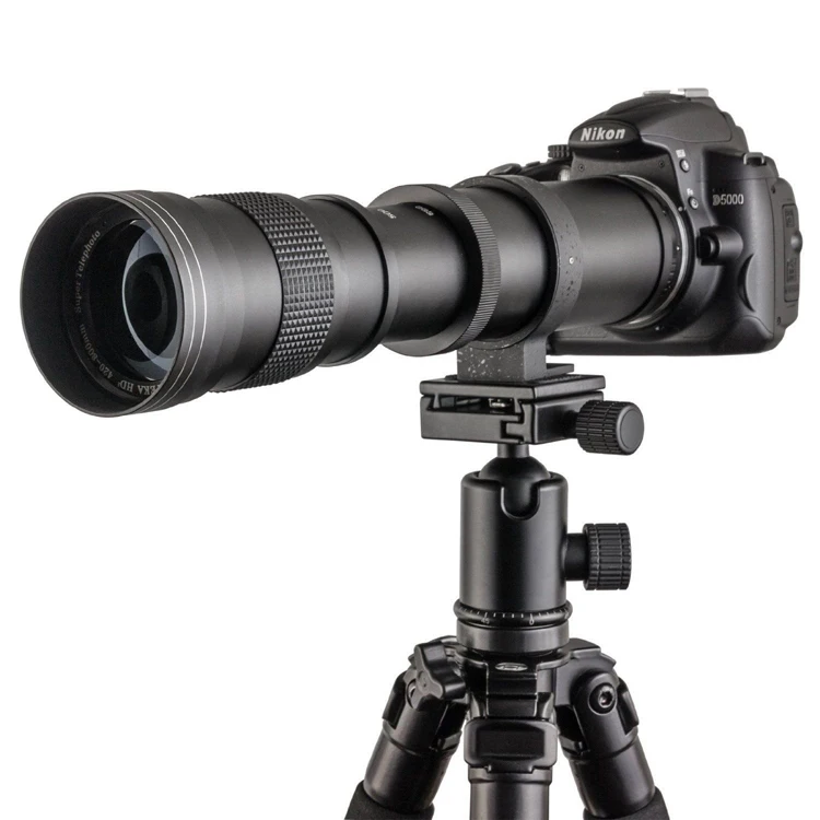 420-800mm F/8.3-16 Super teleobiektyw zmiennoogniskowy + T2 Adapter do Nikon D3200 D3300 D5200 D5500 D7000 D7200 D800 D90 DSLR