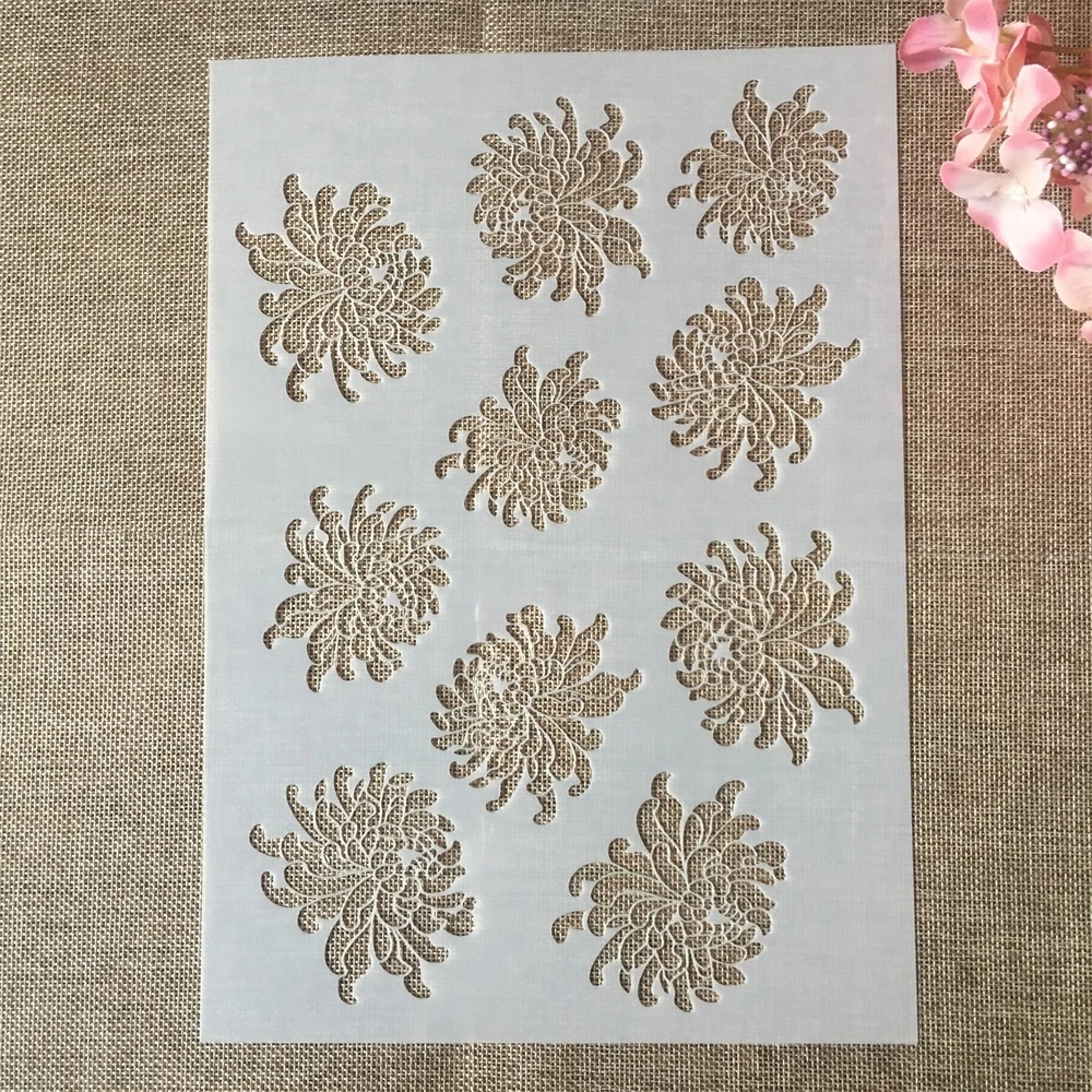 29*21cm A4 Daisy Flower DIY Layering Stencils Painting Scrapbook Coloring Embossing Album Decorative Card Template