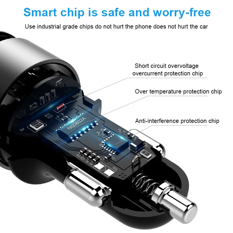 Car Charger 2 Port 3.6A Dual USB Charger Voltmeter Car Adapter Socket Fast Charger Cellphone Accessories USB розетка в авто