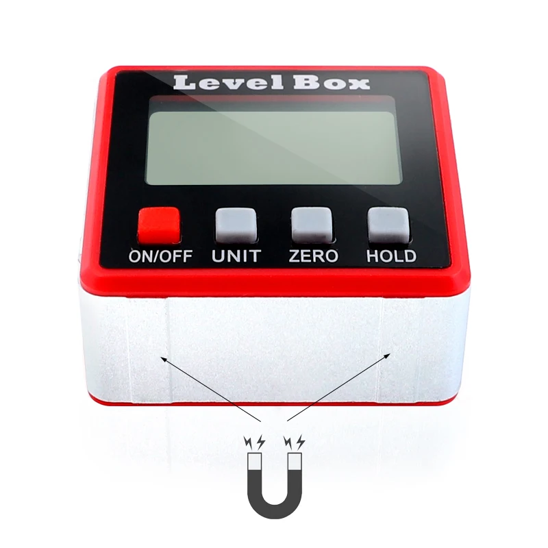 Mini Digital Inclinometer Aluminum Protractor Magnetic Base Electronic Level Box With Backlight Measuring Instruments