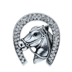 Blingbling Crystal Lucky Horseshoe Brooch Pin Gift