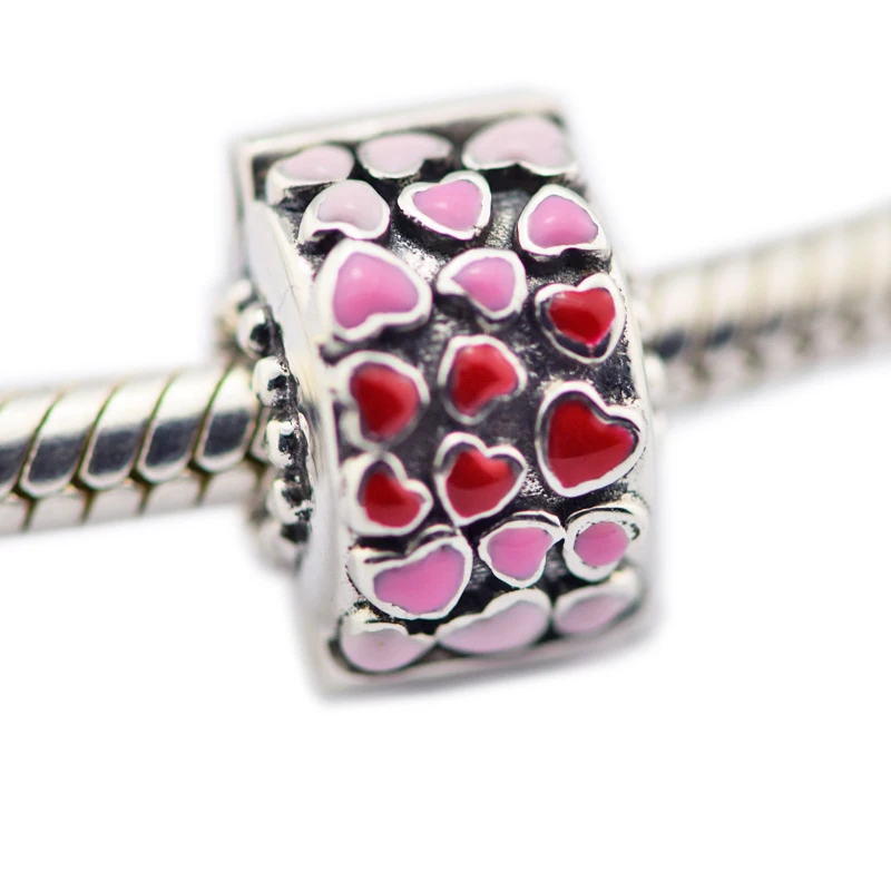 

925 Sterling Silver Jewelry Burst of Love Clip Charm Mixed Enamel Fits Brand Original Bracelet For Women Gift pulseras mujer