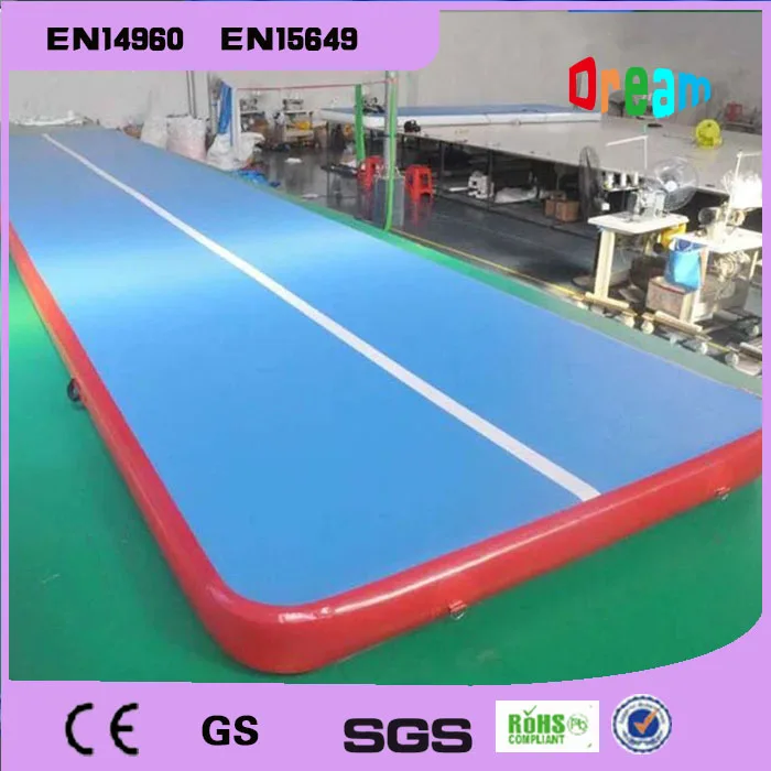 HIBADOU 5m Inflatable Cheap Gymnastics Mattress Gym Tumble Airtrack Floor Tumbling Air Track For Sale