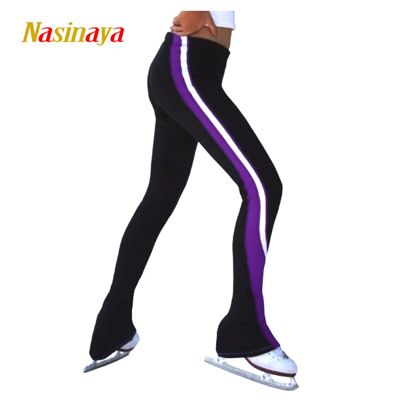 Custom Figure Skating Pants Girl Skating Training Wearing Thin Nylon Spandex Lady\'S Ice Skating Training Leggings Line