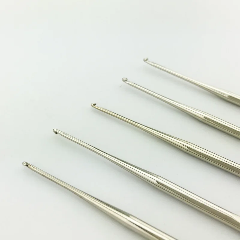 5Pcs/set Small Size Stainless Steel Crochets Hook Knitting Kit Needles tools 0.5mm-0.9mm DIY Hand Tool handicrafts Needle