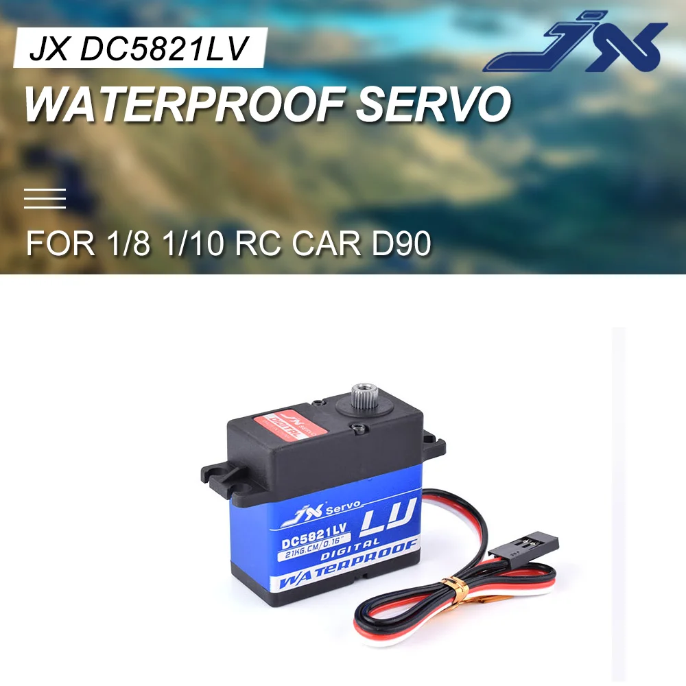 For TRAXXAS 1/8 1/10 Scale RC Car Buggy Crawler RC4WD TRX-4 SCX10 D90JX DC5821LV Servo 21KG Waterproof Core Full Metal Gear