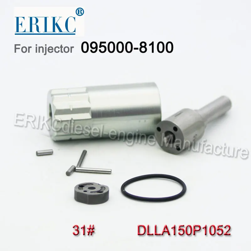 

ERIKC 095000-8100 Repair Kit Dlla150p1052 (093400-1052) Nozzle 31# Valve Plate Vg1096080010 Fuel Diesel Injector repair kit