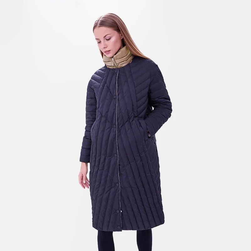 2022 New Quilted Spring Autum Women\'s Parka Windproof Thin Women Coat Long Quilted 6XL High Quality Warm Cotton Jackets Brand