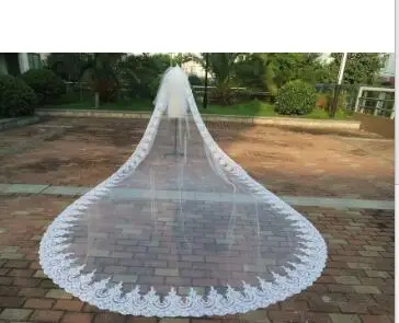 Velo de novia blanco marfil 2t, accesorios de boda, velo nupcial de catedral, disponible + peine, velo de encaje largo personalizado de 2m, 3m, 3,5 m, 5m, 6m, 7m, 8m