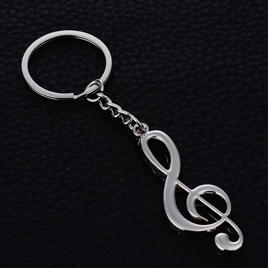 Zinc Alloy Musical notes Key Ring Chain Holder Creative Metal Keychains llavero Car Keyfobs Charm Bag Pendant Jewelry Gift J024