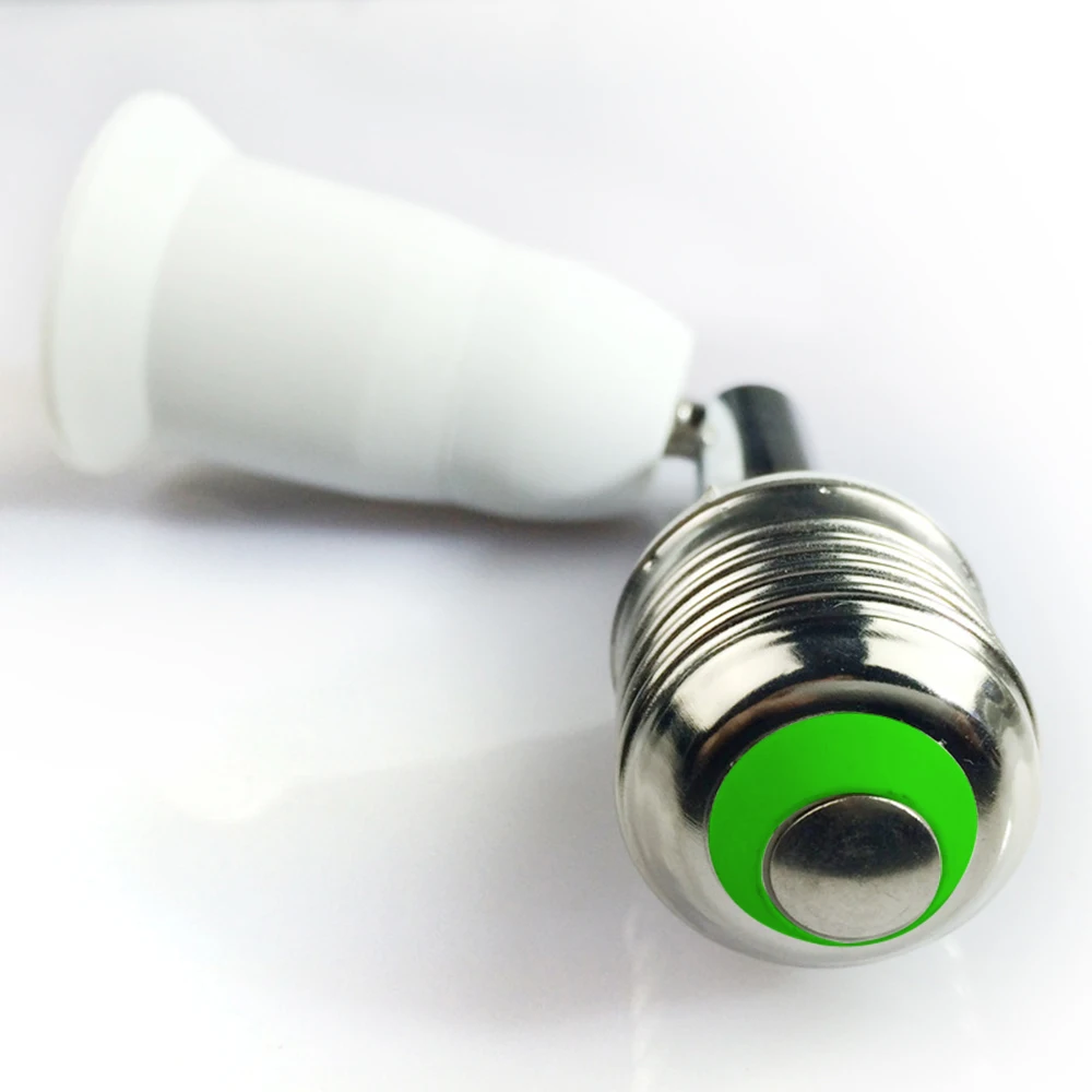 E27 to E27 LED New Flexible Lamp base Bulb Socket PC+ aluminum White With 10CM Extension Light Holder Converters