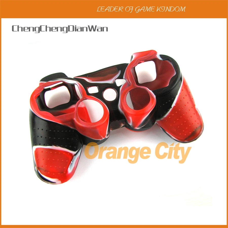 ChengChengDianWan 15pcs/lot high quality for 10 colors Camouflage Silicone case protective Skin Case Cover for PS3 controller