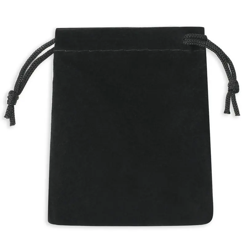 

50Pcs / Lot Velvet Black 3 Sizes Jewelery Gift Bags Brace Strap Pouches Wholesale10*12cm 7*9cm 5*7cm B-057-1