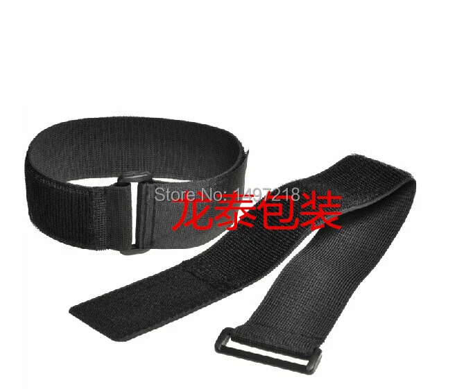 Free shipping 10pcs 2.5cm x 80cm nylon self adhesive elastic strap  tapes with plastic buckle sticky Hook Loop cable ties