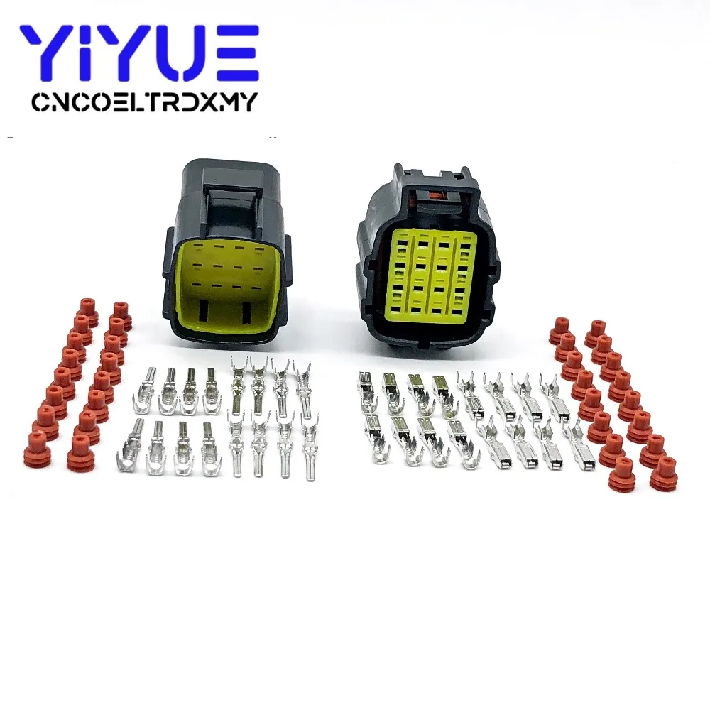 ชุดอุปกรณ์เชื่อมต่ออัตโนมัติสำหรับ Denso/Amp 16 WAY/Pin สำหรับ Denso 368047-1/368049-1 368050-1ตัวเชื่อมต่อรถยนต์ตัวเมียและตัวผู้
