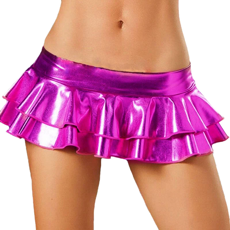 

Sexy Women Pole Dancing Pleated Skirt Steampunk Short Skirts Pu Leather Plissee Micro Mini Skirt Erotic Gothic Faldas Mujer