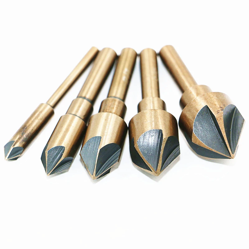 5 قطعة/المجموعة وسع مثقاب مجموعة ثلاثي شقة عرقوب التغيير السريع 1/4 "3/8" 1/2 "5/8" 3/4 "الصناعية الكهربائية أدوات الحفر