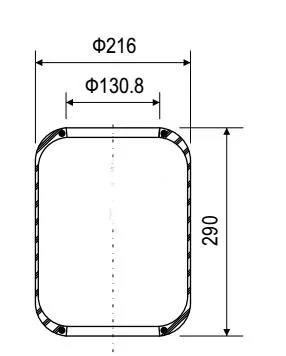 orginal air ride suspension system truck air spring bellows fit to Iveco 6144040 8160165