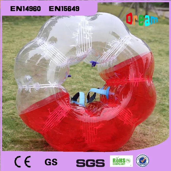 Kostenloser Versand TPU Transparent 1,5 m Aufblasbare Stoßstange Ball Menschliche Klopfer Ball Blase Fußball, Menschliche Hamster Ball für Erwachsene Parteien