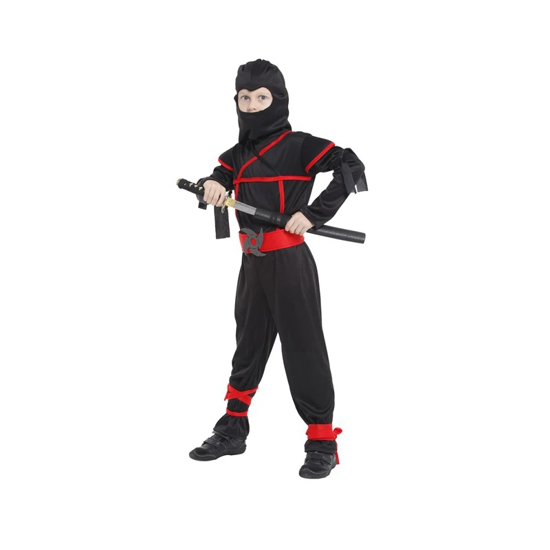 Umorden Kinderen Japans Samurai Killer Ninja Kostuum Voor Jongens 4-6y 6-8y 8-10y Halloween Purim Fancy Dress Jumpsuit