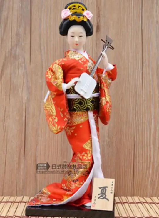 1 PC Japanese Geisha Doll Ornament Craft Home Decoration Kimono Style Gift Multi Pattern Stylish