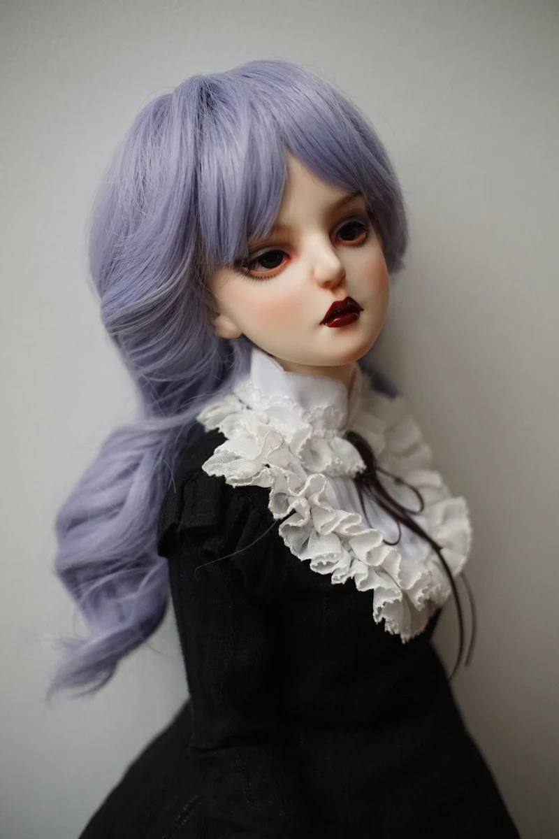 Sd/bjd Dolls Wigs Violet purple color for 1/3 BJD doll hair suit for head size of 22-24CM