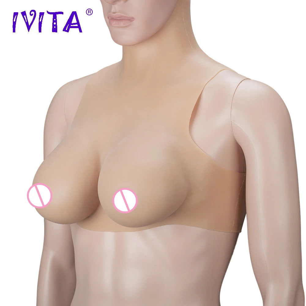 

IVITA 2200g Realistic Silicone Breast Forms Fake Boobs For Crossdresser Shemale Fake Breasts Drag Queen Transgender Tits Silicon