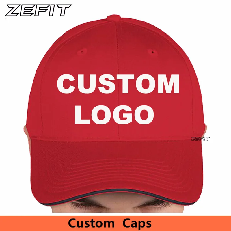 Custom Contrast Sandwich Bill Baseball Caps Free Embroidery Printing Logos Wholesale Small Minimum Quantity Order Team Club Hats