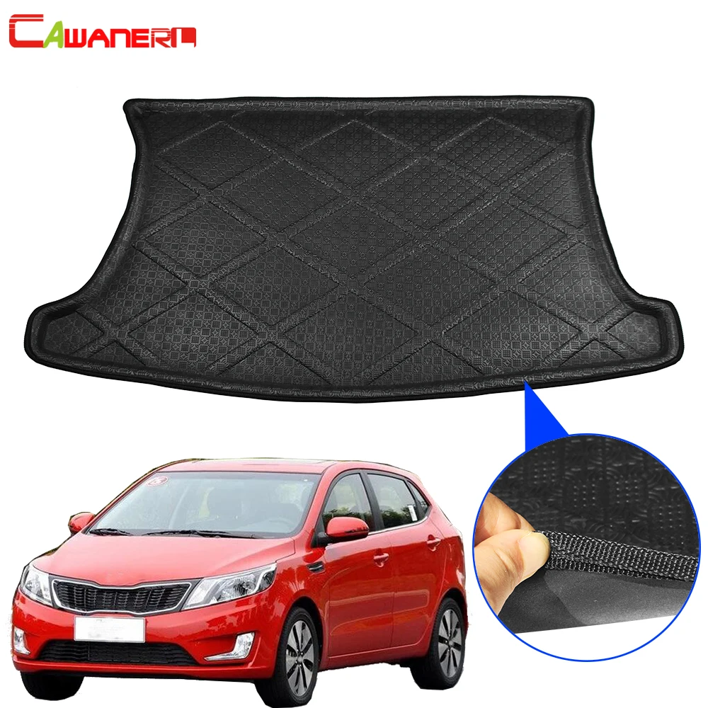 

Cawanerl Car Styling Trunk Mat Boot Tray Liner Tail Cargo Carpet Mud Floor Luggage Pad For Kia K2 Hatchback 2011-2015