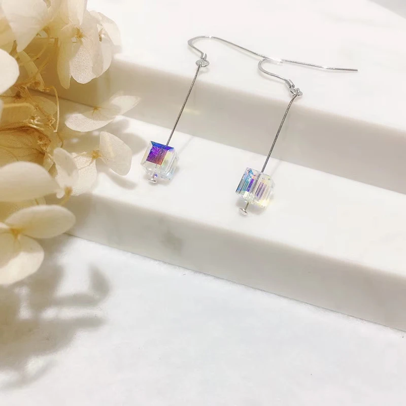 AAA Quality 6-10MM crystal Glass AB Square shape beads cube Loose Spacer Beads Accessories for Necklace earring Jewelry making