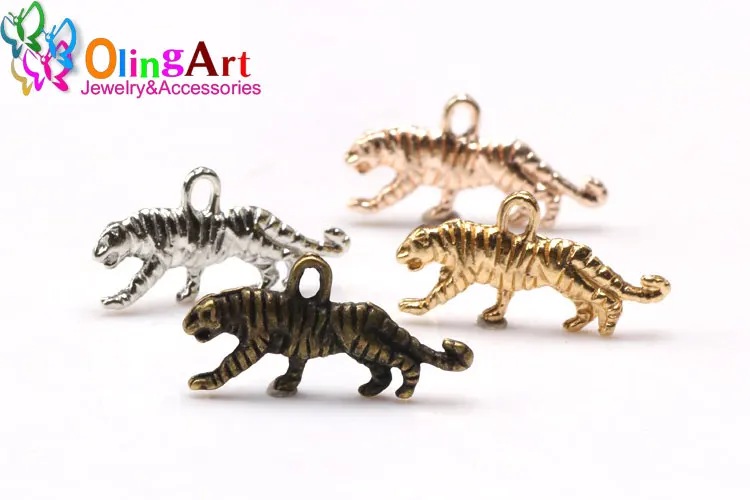 22mm 12 teile/los Tiger Form Charms Anhänger DIY Schmuck Machen Für Handgemachte Armband Halskette Schlüssel Kette Zubehör – Detail 2