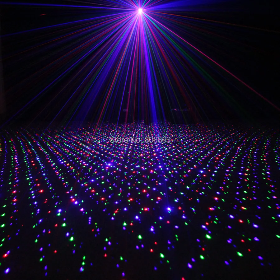 ESHINY Remote MINI RGB Laser Full Stars Pattern Projector DJ Dance Disco Bar Family Party Xmas Lighting Effect Light Show N6T179