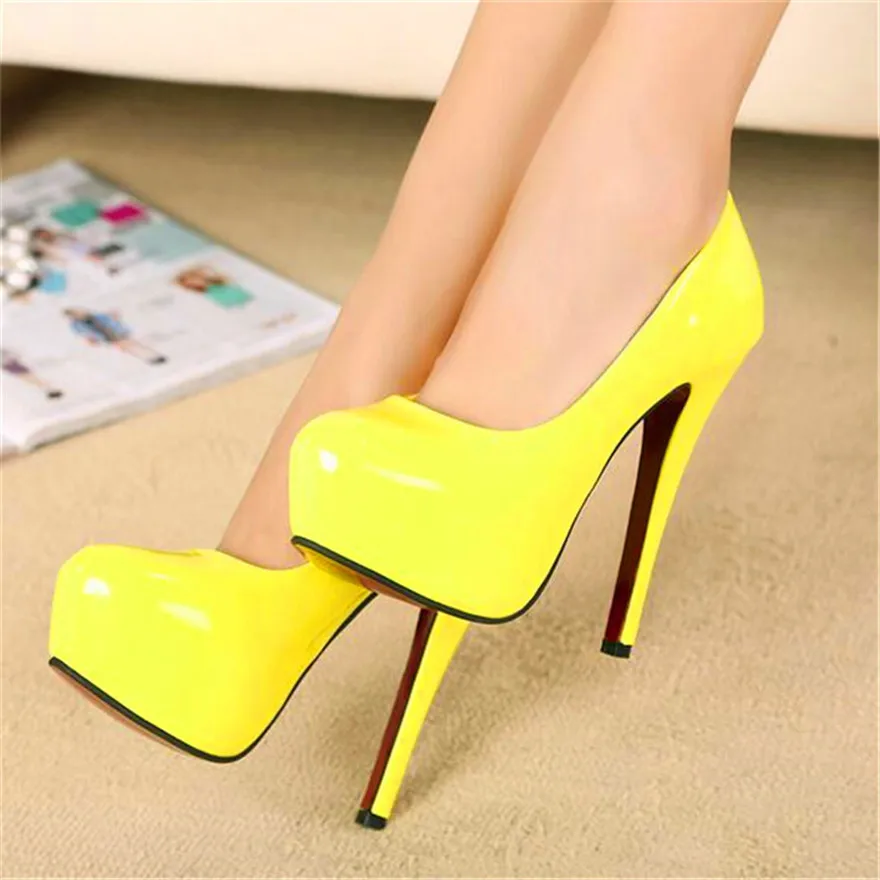 Big Size 35-45 Sexy Platform Female Party Pumps Stiletto Wedding Fashion Patent Leather High Heels Shoes for Women 2024 Shallow