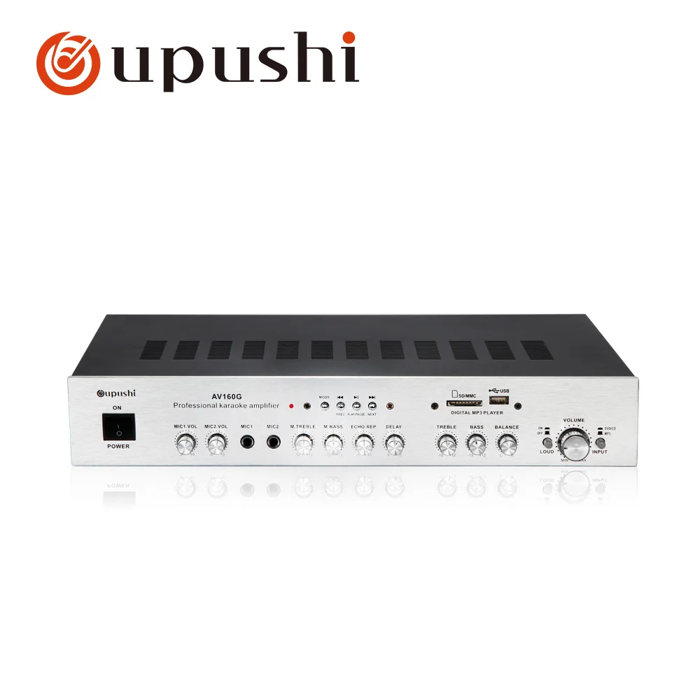 5 canali karaoke amplificatore 160w bluetooth mixer karaoke professionale amplificatore di oupushi sistema home theater con usb, SD card