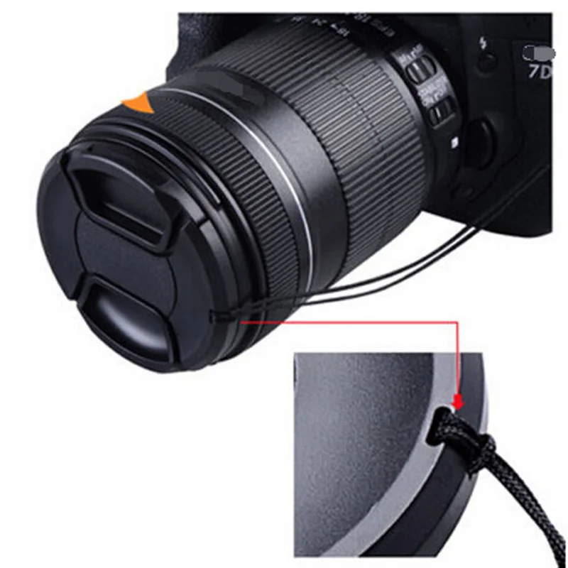 Foleto Lens Cap Cover Snap On Center Pinch Lens Protective 49 52 55 58 62 67 72 77 82mm Universal for Canon Nikon Sony a Pentax