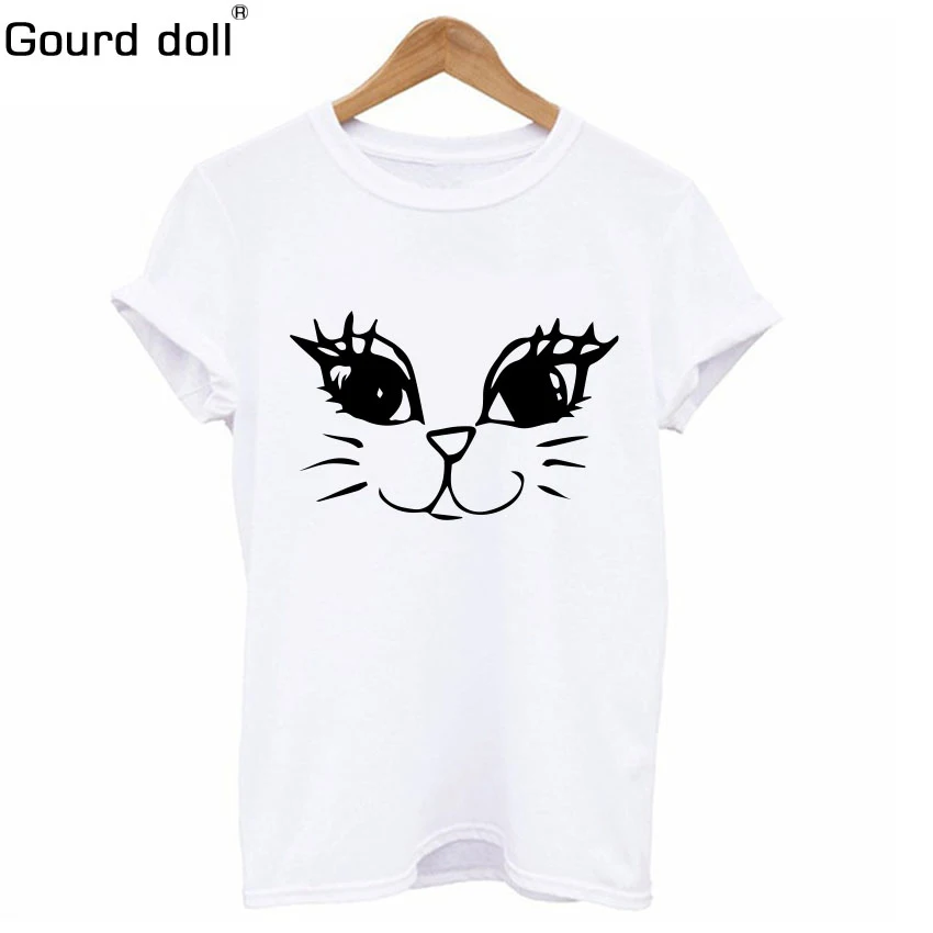 NEW Cactus Print Women tshirt Cotton Harajuku Cat Kawaii Summer Female Top Tee For Lady Girl Hipster Round neck T-shirts tumblr