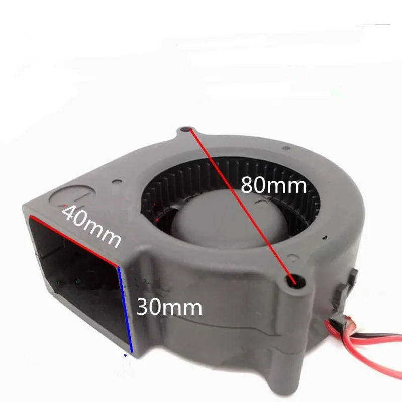 

DC 12V Humidifier Fan Parts Replacement 0.2A Pair Hole 80mm Air Humidifier About 30*40mm Blower Fan Parts Humidifier Accessories