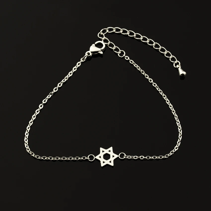 Jewish Jewelry Magen Star Of David Charm Bracelets For Women Bff Gifts Bijoux Femme Stainless Steel  Pulseira Feminina