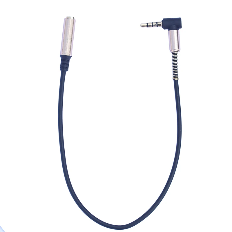 Hot Sale 25cm Strero 3.5MM Jack 90 Right Angle Male To Female Audio Aux Extension Cable Cord