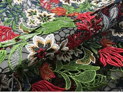 Multicolor Embroidery Water-soluble Lace Fabric Hollow DIY for evening dress skrit fashion cloth