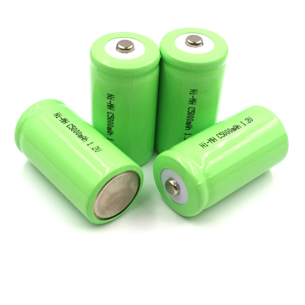 C 5000mAh 4 pieces 5.0Ah Rechargeable Battery NI-MH Rechargeable Batteria Batteries Camera toy clock flashlight Remote control