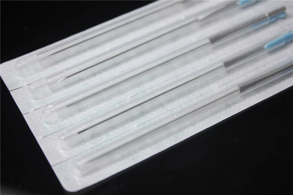 100 pcs medical with Plastic pipe sterile Blade needle acupoint Acupuncture needle Flat scalp acupuncture Small needle knife