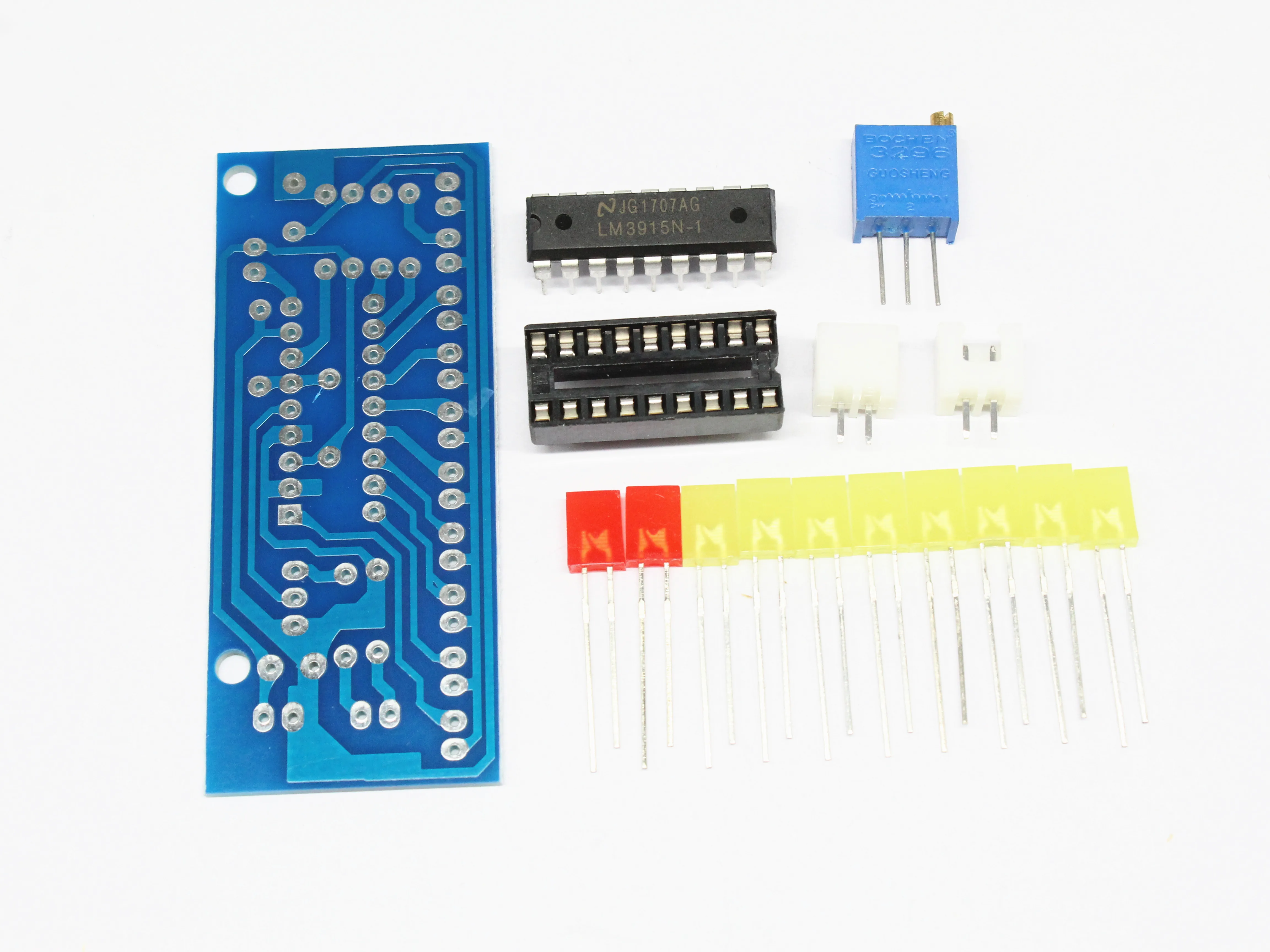 LM3915 10 LED Sound Audio Spectrum Analyzer Level Indicator Kit DIY Electoronics Soldering Practice Set