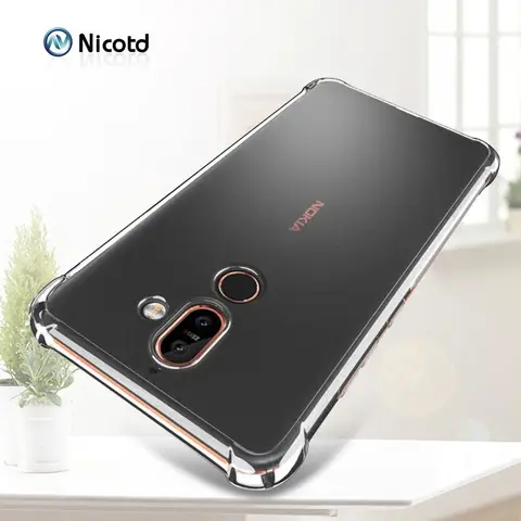 Funda de teléfono para Nokia 7 Plus 2018, carcasa trasera ultrafina, transparente, suave, de silicona TPU