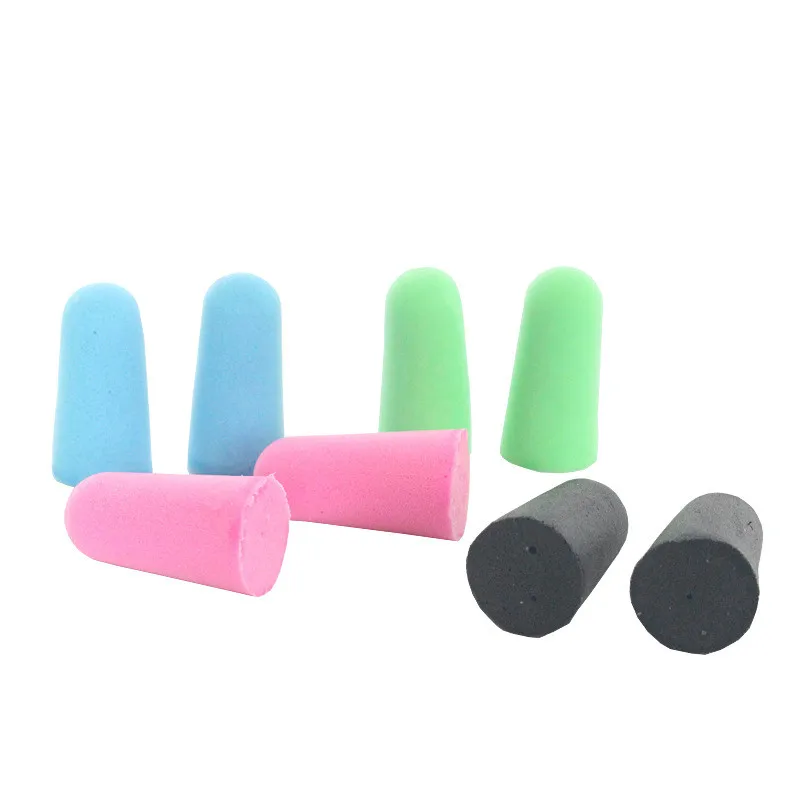 2pcs Outdoor home soundproof earplugs Noise proof sleep  camping C30M sponge  swimming