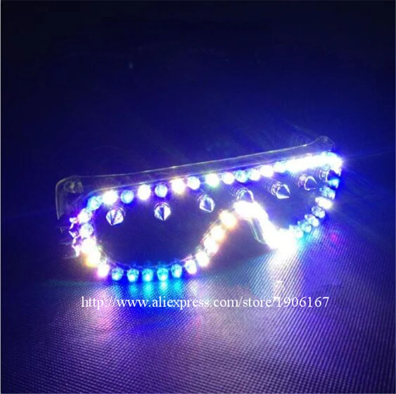 Newest Colorful Led Luminous Masquerade Party Glasses LED Growing Lighting Up Halloween Christmas DJ Singer Dancer Funny Glasses